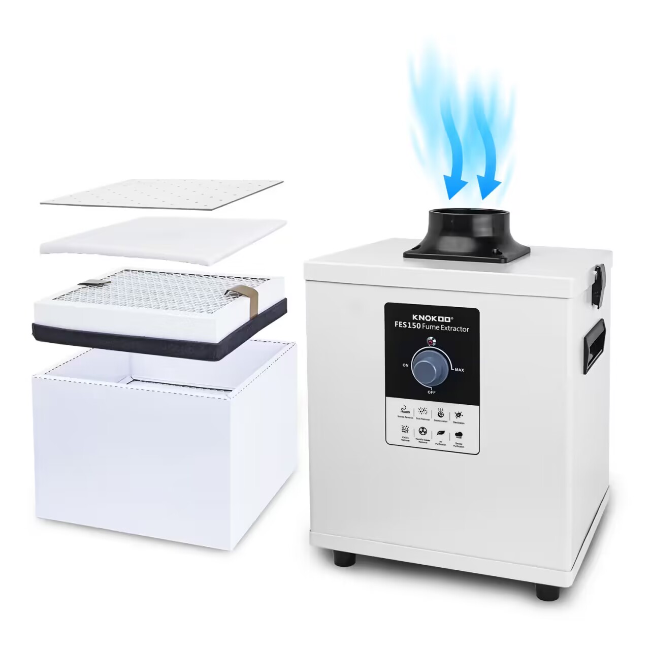 KNOKOO-Filtro Absorvente de Ól - Fume Extractor Laser avaliação e preço