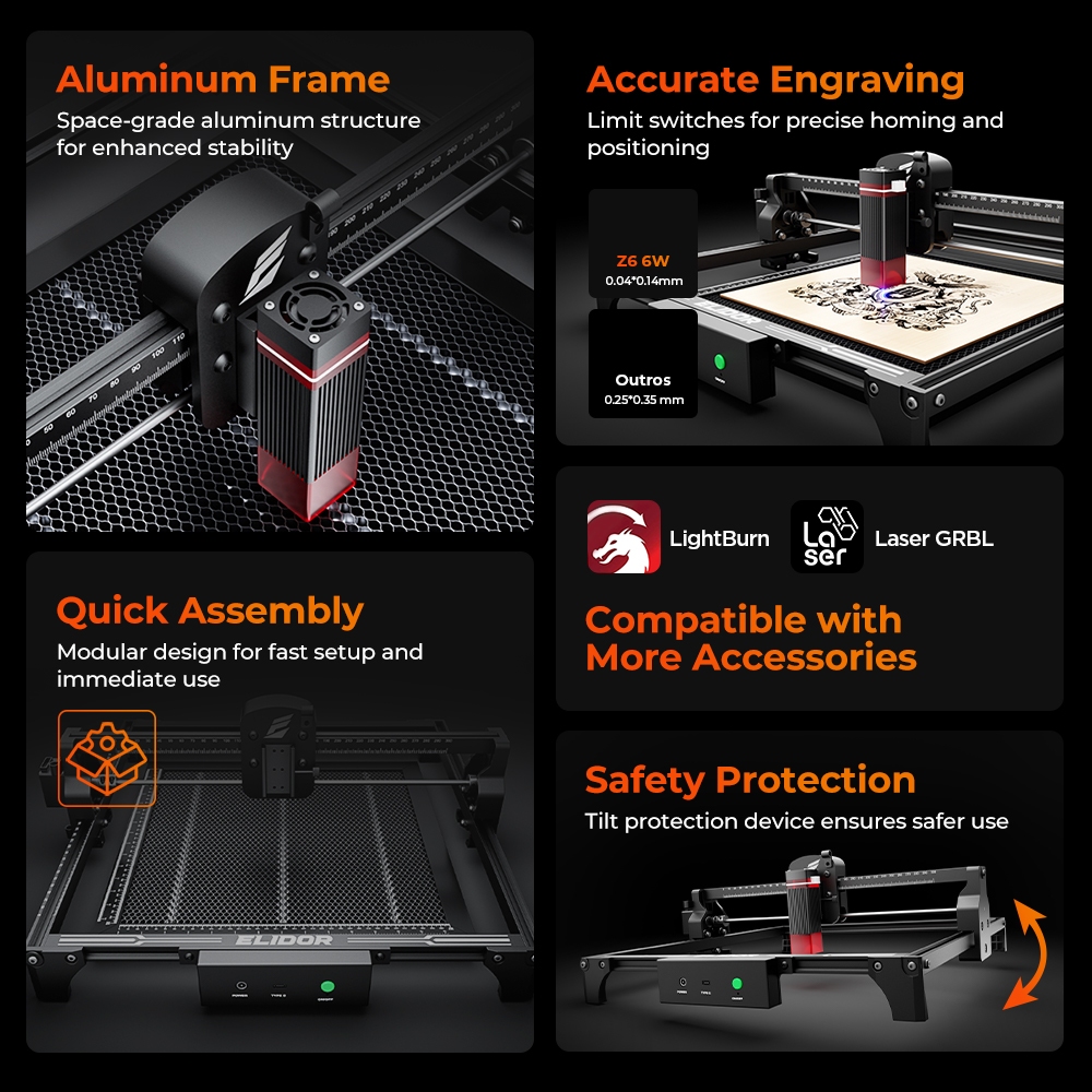 Elidor z6 6w gravador a laser  - Industrial Laser Applications avaliação e preço