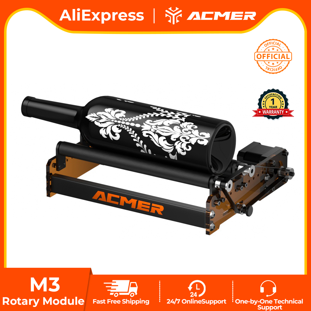 Rolo giratório a laser ACMER M - Rotary Axis Laser Engraver avaliação e preço